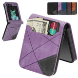 Card holder integrated folding phone case For Samsung Z Flip