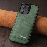 Wallet-style genuine leather phone case For iPhone