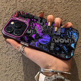 Stylish graffiti black comic book style phone case For iPhone