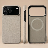Natural Cowhide Leather Magnetic Case for iPhone