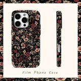 Retro Floral Double-Layer Shock-Resistant Phone Case For iPhone