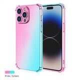 Gradient Airbag TPU Shockproof Case For iPhone