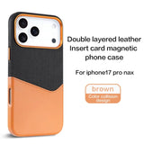 Premium Spliced Texture Magnetic Card Case For iPhone