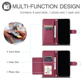 Luxury Leather Flip Wallet Bracket Protect  Case For iPhone