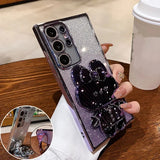 Glitter Mirror Rabbit Stand Case For Samsung