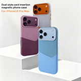 Premium Spliced Texture Magnetic Card Case For iPhone