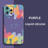 Silicone Graffiti Smile Magnetic Case for iPhone