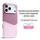Premium Spliced Texture Magnetic Card Case For iPhone