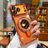 Sparkle Mirror Magnetic Makeup Mirror Back Case for iPhone