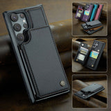 New RFID Card Insert Anti-drop Leather Case and Anti-theft Phone Case for Samsung