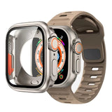 Silicone Band + Protective Case For Apple Watch