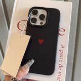 Simple Red Love Heart Soft TPU Phone Case For iPhone