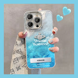 Blue gradient three-dimensional planet  Case For iphone