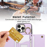 Crossbody Zipper Wallet Ring Stand Phone Case for IPhone