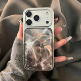 Water Ripple Electroplated Resin-Coated Phone Case For iPhone