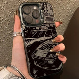 Stylish car print PC armor phone case For iPhone