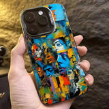 Graffiti-Style Portrait Canvas Phone Case For iPhone