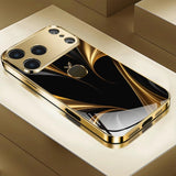 "Golden Fruit Rhyme" Series Premium Electroplated Glass Phone Case For iPhone