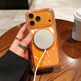 Transparent Magnetic Ring Holder Kickstand Hard Case For Iphone