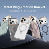 3-in-1 For Magnetic Metal Ring Stand Matte Case For iPhone