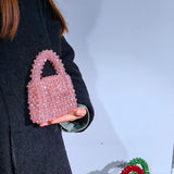 Mini Handmade Beaded Square Bag