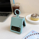 Original Fluorescence Color Liquid Silicone Ring Holder Case For Samsung Galaxy Z Flip