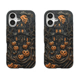 Halloween-themed magnetic protective case with pumpkin head design For iPhone