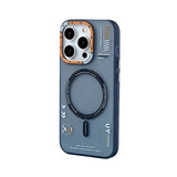 Frosted Metal Lens Frame Buttons Magnetic Case For iPhone