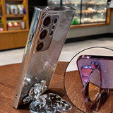 Glitter Mirror Rabbit Stand Case For Samsung