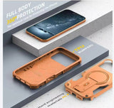 Magnetic Stand Invisible  Wireless Charging Anti-fall Case For iPhone