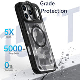 Camouflage Magnetic Lens invisible bracket Case for iPhone
