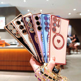 Plating TPU Wrist Lanyard Bracelet Case For Samsung Galaxy