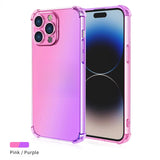 Gradient Airbag TPU Shockproof Case For iPhone