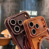 MagSafe Diamond Mirror Transparent TPU Magnetic Case For iPhone