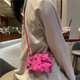 Rose pink crossbody lanyard Case for iPhone