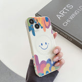 Silicone Graffiti Smile Magnetic Case for iPhone