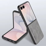 Suede Leather Shockproof Cover For Samsung Z Flip