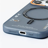 Matte Magnetic Frosted Metal Lens Frame Buttons Case For iPhone