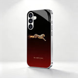 Luxury Black-Red Cheetah Shockproof Phone Case For Samsung