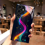 Cyber Neon Tempered Glass Phone Case For Samsung Galaxy