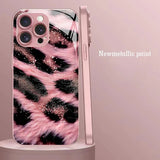 Pink Black Leopard-Print Hard Case for iPhone