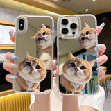 Popular cartoon pets Mirror phone case For iPhone