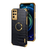 Crocodile Leather Plating Silicone Soft Case For Samsung Galaxy