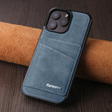 Wallet-style genuine leather phone case For iPhone