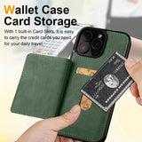 Wallet-style genuine leather phone case For iPhone