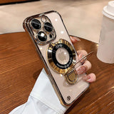Plating Frameless Magnetic Bracket Case for iPhone