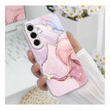 Gold marble-pattern hard case for Samsung