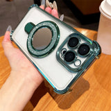Sparkle Mirror Magnetic Makeup Mirror Back Case for iPhone