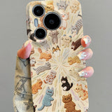 Oil painting full-screen cat case for iPhone