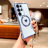 Plating TPU Wrist Lanyard Bracelet Case For Samsung Galaxy